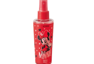 Colônia infantil Minnie da Avon 150 ml, frasco vermelho com Minnie Mouse